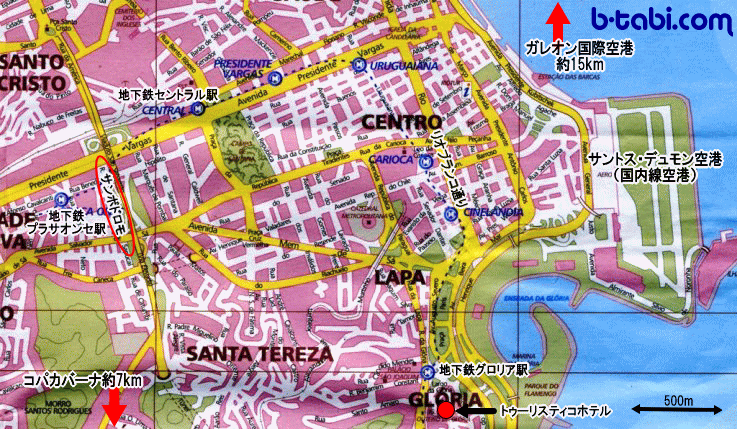 サンボドロモ　リオブランコ通り　セントロ地図