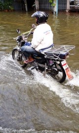 洪水中のバンコク