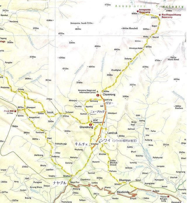 Annapurna Conservation Area map